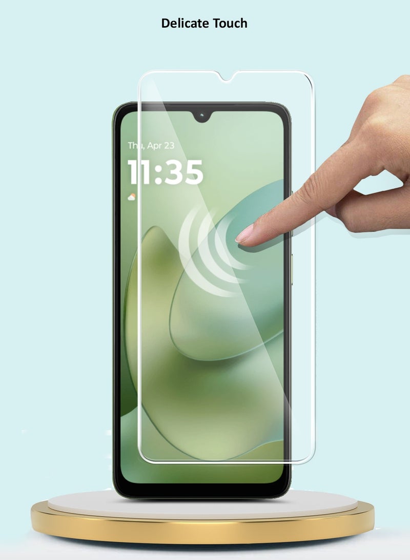 جيماكس واقي شاشة زجاجي مقسّى مقوى 9H 2.5D من سلسلة GMAX الفاخرة لجهاز موتورولا موتو G06 / G06 باور 4G 2025 بحواف منحنية - شفاف - Image 5